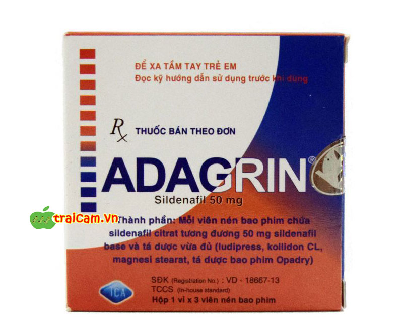 Thuốc cường dương Adagrin cho nam giới 50mg phục hồi sinh lý nam 2